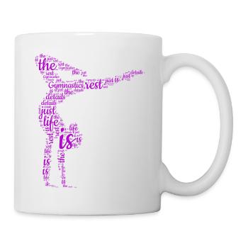 Woman Gymnast Famel - Fan Acrobat Design - Mug - white - Right