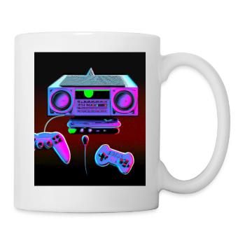 Vaporwave Aesthetic Retro Gaming Konsole - Tasse - Weiß - Rechts