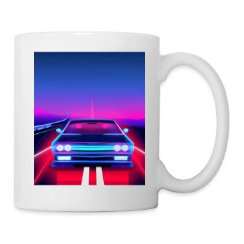 Vaporwave Aesthetic Vintage Highway - Mug - white - Right