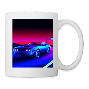 Vaporwave Aesthetic Vintage Highway - Mug - white - Right