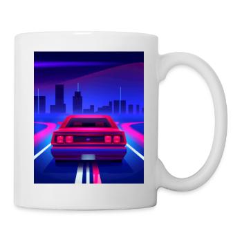 Vaporwave Aesthetic Vintage Highway - Mug - white - Right