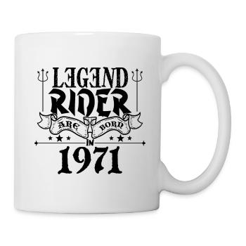 Legend rider Are born in 1971 - Mug blanc - blanc - Droite