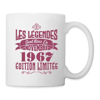 les légendes Sont Nées En Novembre 1967 . Annive - Mug blanc - blanc - Droite