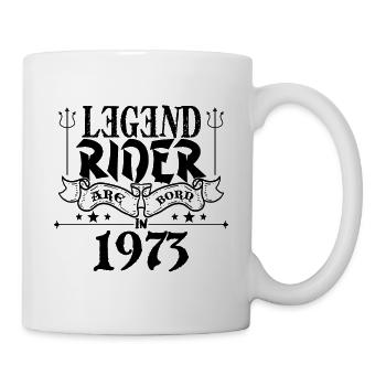 Legend rider Are born in 1975 - Mug blanc - blanc - Droite