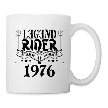 Legend rider Are born in 1976 - Mug blanc - blanc - Droite