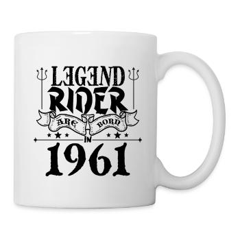 Legend rider Are born in 1961 - Mug blanc - blanc - Droite