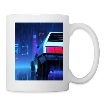 Vaporwave Esthétique Auto Night Rain - Mug blanc - blanc - Droite
