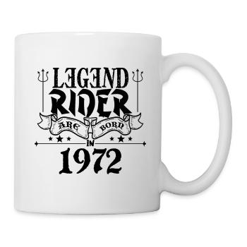 Legend rider Are born in 1972 - Mug blanc - blanc - Droite