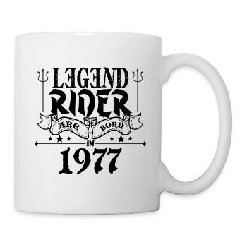 Legend rider Are born in 1977 - Mug blanc - blanc - Droite
