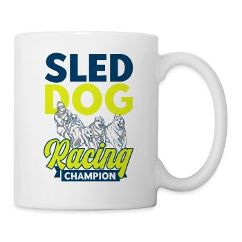 Dog sledding Sled dog racing Hundesch - Mug - white - Right