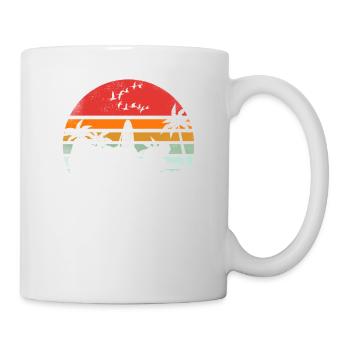 Das einzige BS, das ich brauche, ist Bier und Sonnenschein Retro Wortspiel - Tasse - Weiß - Rechts