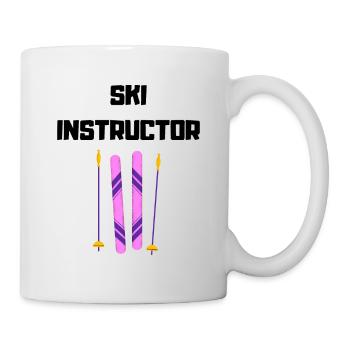 Moniteur de ski - Mug blanc - blanc - Droite