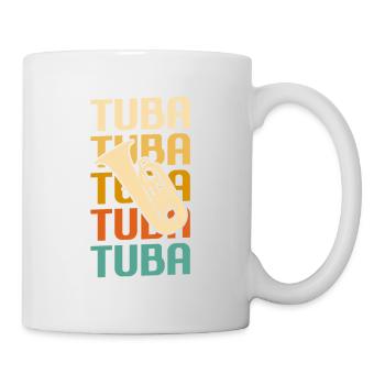 Retro Vintage Classic Tuba Player Instrument - Mug - white - Right