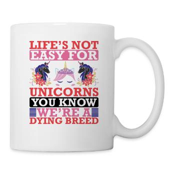 La vie n’est pas facile pour Unicorn Unicorn - Mug blanc - blanc - Droite