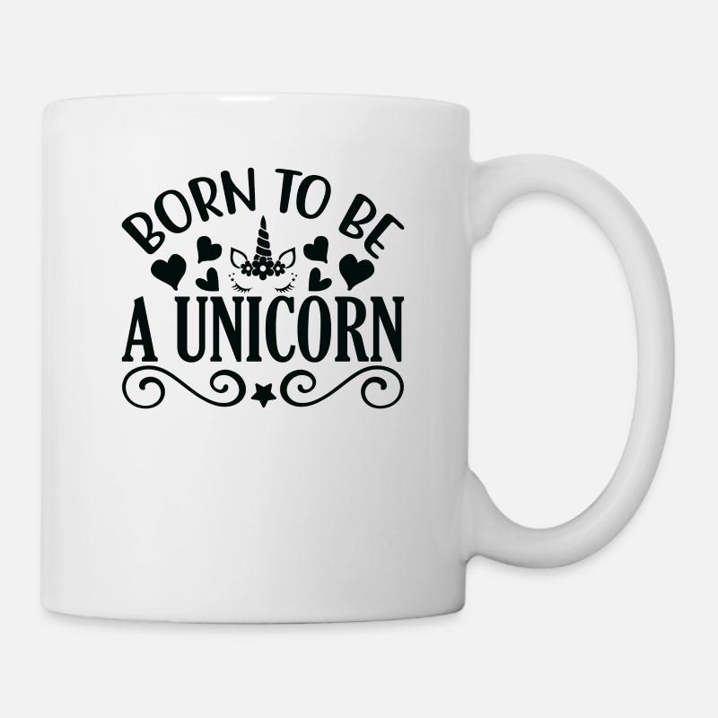 Né pour être une licorne Licorne - Mug blanc - blanc
