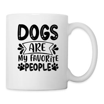 Les chiens sont mes personnes préférées - Mug blanc - blanc - Droite