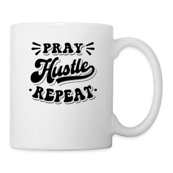 Pray Hustle Christ Jesus Unternehmer - Tasse - Weiß - Rechts