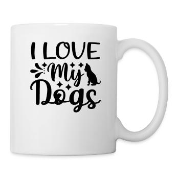 J’aime mes chiens - Mug blanc - blanc - Droite