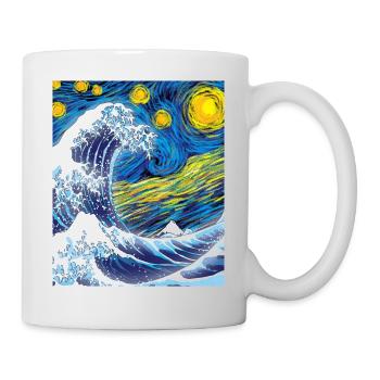Kanagawa Waves Aesthetic Japanese Art Great Wave - Mug - white - Right