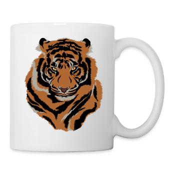 Tiger Face Wild Life Creature Animal Tiger Lover - Mug - white - Right