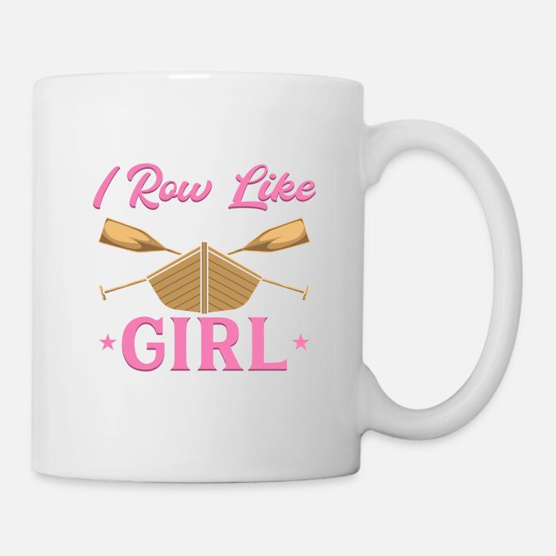 Ich Rudere Wie Ein Weiblicher Ruderer - Tasse - Weiß