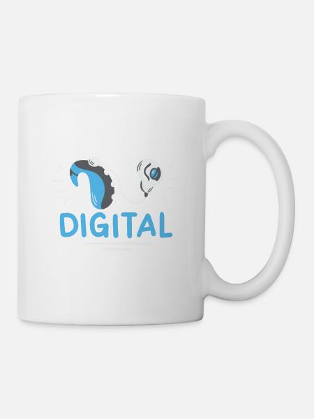 J’entends dans la sensibilisation numérique des sourds - Mug blanc - blanc