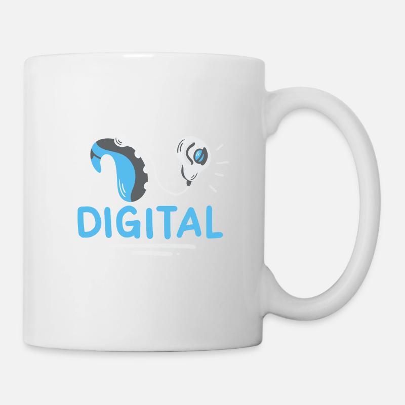 J’entends dans la sensibilisation numérique des sourds - Mug blanc - blanc