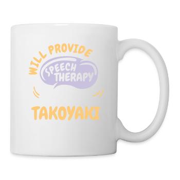 Fournir une orthophonie pour la parole drôle Takoyaki - Mug blanc - blanc - Droite