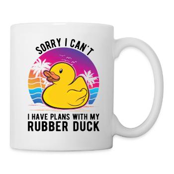 Canard en caoutchouc Cadeau Canard Grinçant Canard Bain Canard - Mug blanc - blanc - Droite