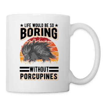 Porc-épic Cadeau Porc-épic - Mug blanc - blanc - Droite