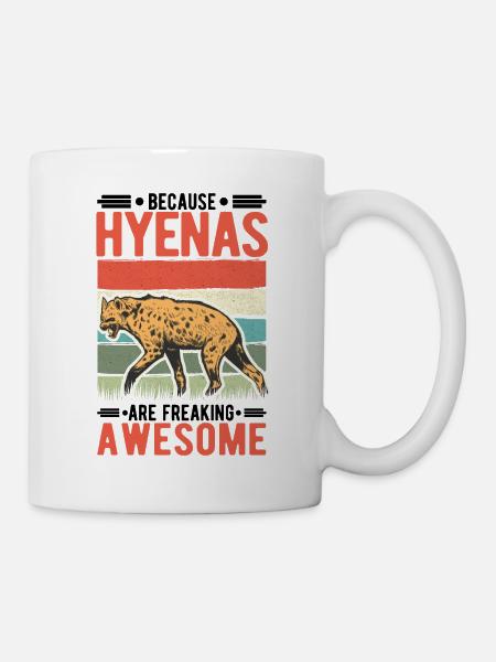 Hyène Cadeau Terre Loup Hyène - Mug blanc - blanc