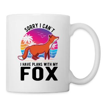 I can't I have plans with my Fox Fuchs - Mug - white - Right