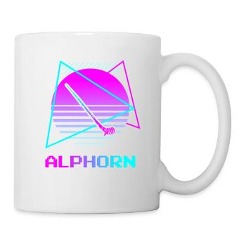 Retro Vintage Classic pour un joueur de cor des Alpes fait - Mug blanc - blanc - Droite