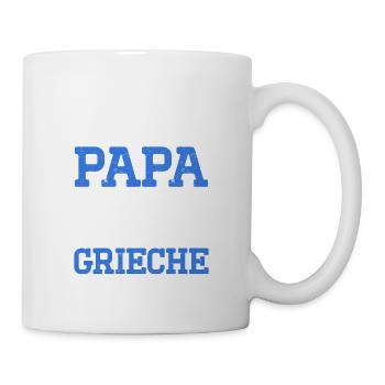 Egal Wie Cool Dein Papa Ist Meiner Ist Grieche - Tasse - Weiß - Rechts