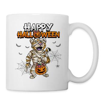 Halloween Leopard Mumie - Tasse - Weiß - Rechts
