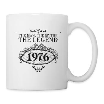 1976| Die Legende seit 1976 Geburtstag - Tasse - Weiß - Rechts