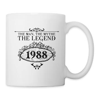 1988 | Die Legende seit 1988 Geburtstag - Tasse - Weiß - Rechts