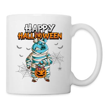 Halloween Schwein Mumie - Tasse - Weiß - Rechts