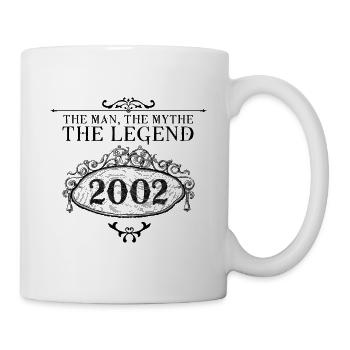 2002| Die Legende seit 2002 Geburtstag - Tasse - Weiß - Rechts