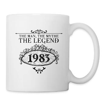 1983| Die Legende seit 1983 Geburtstag - Tasse - Weiß - Rechts