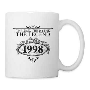1998 | Die Legende seit 1998 Geburtstag - Tasse - Weiß - Rechts
