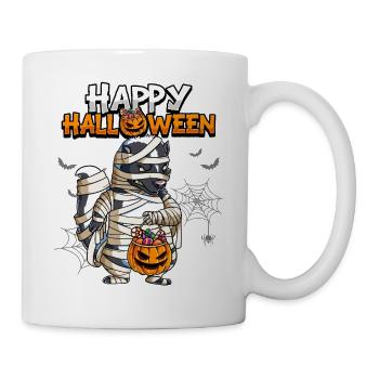 Halloween Stinktier Mumie - Tasse - Weiß - Rechts