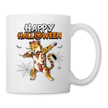Halloween Leopard Zombie - Tasse - Weiß - Rechts