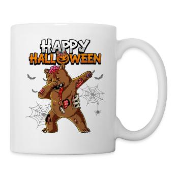 Halloween Bär Zombie - Tasse - Weiß - Rechts