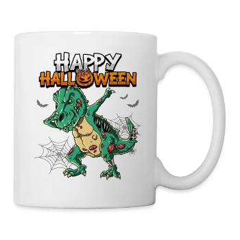 Halloween T-Rex Zombie - Tasse - Weiß - Rechts