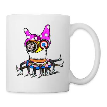 Tänzelndes Spinnenmädchen - Tasse - Weiß - Rechts