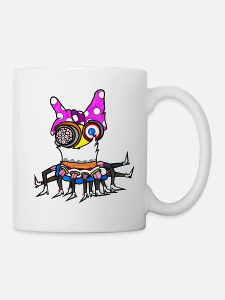 Tänzelndes Spinnenmädchen - Tasse - Weiß