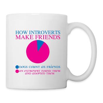Comment les introvertis se font des amis 2 - Mug blanc - blanc - Droite