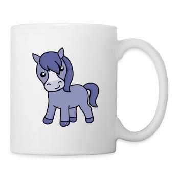 Pferd Comic Tier - Tasse - Weiß - Rechts