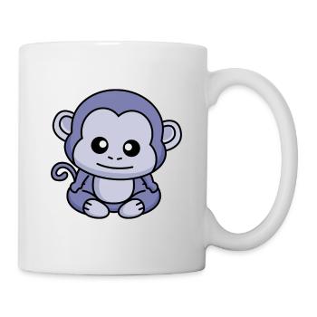 Affe Comic Tier - Tasse - Weiß - Rechts
